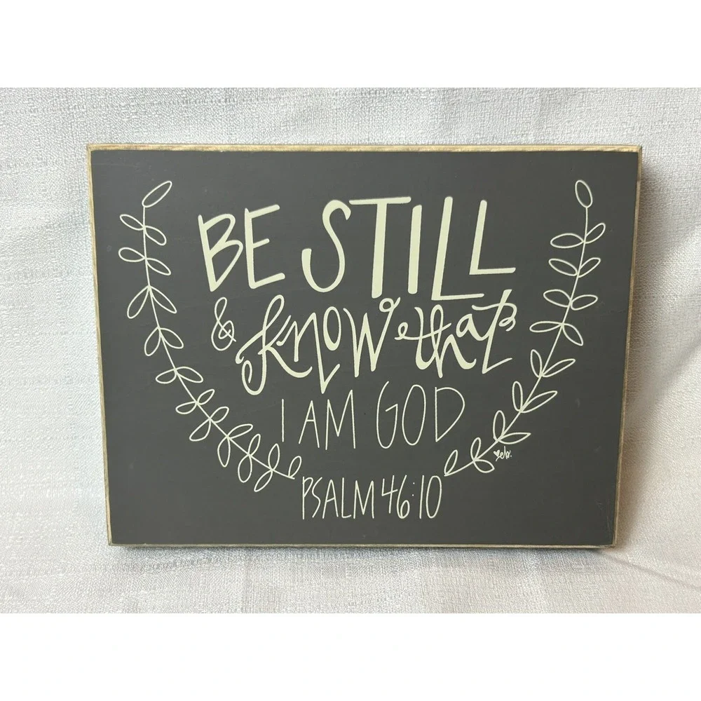 Be Still And‎ Know That I Am Wooden Shelf Sitter Decor